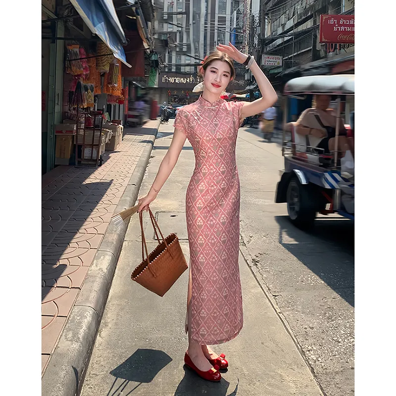 Mu Xiao Xin Cheongsams Women's Pink-2