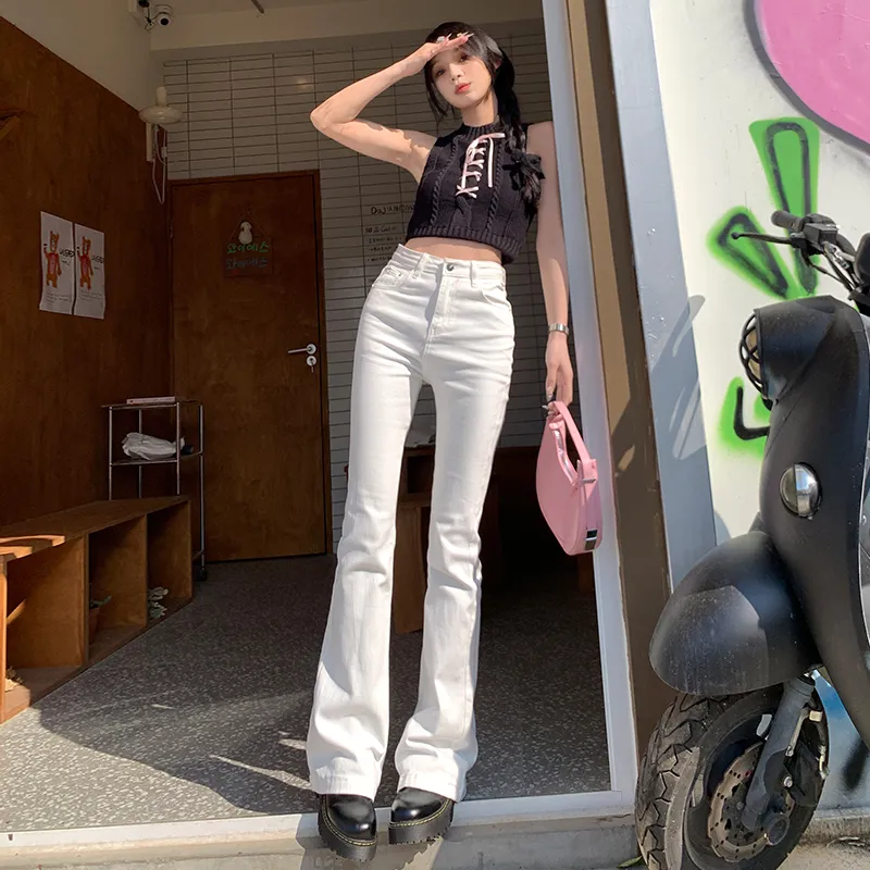 Mu Xiao Xin Jeans Women's White-5