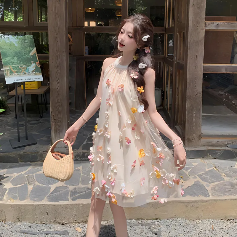 Mu Xiao Xin Sleeveless Dress Women's Pink-6
