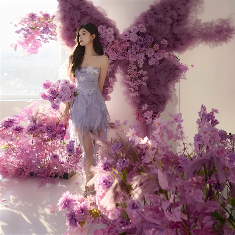 Mu Xiao Xin Slip Dresses Women's Enchanting Purple-1