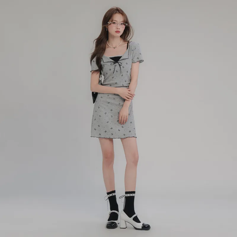 Mu Xiao Xin Short Sleeved Dress Women's-5