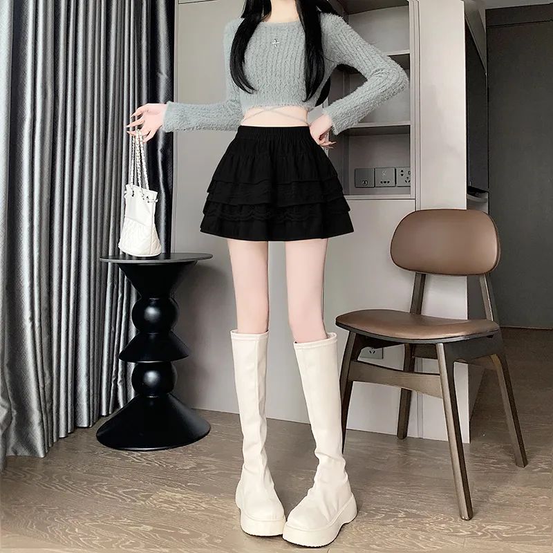 Mu Xiao Xin Casual Short Skirts Women's-9
