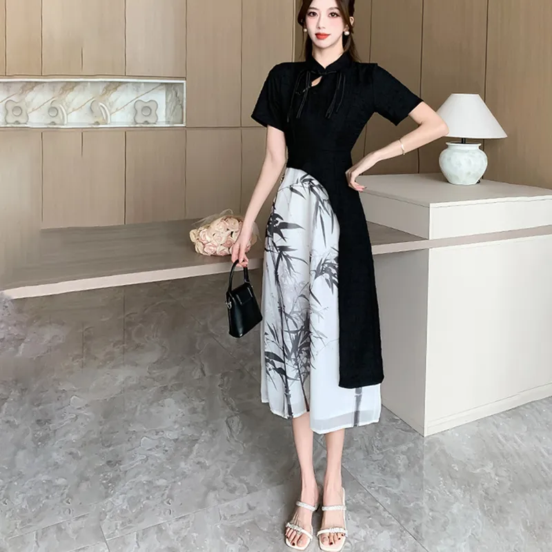 Mu Xiao Xin Short Sleeved Dress Women's-4