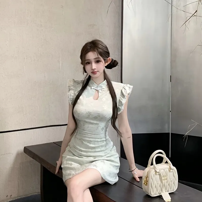 Mu Xiao Xin Short Sleeved Dress Women's-4