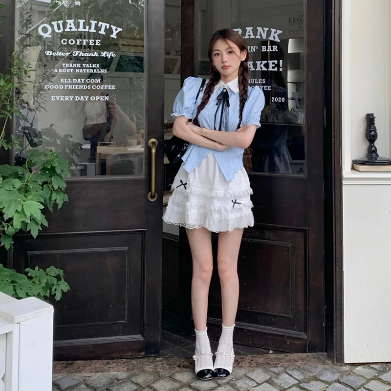 Mu Xiao Xin Two Piece Skirt Sets Women's-6