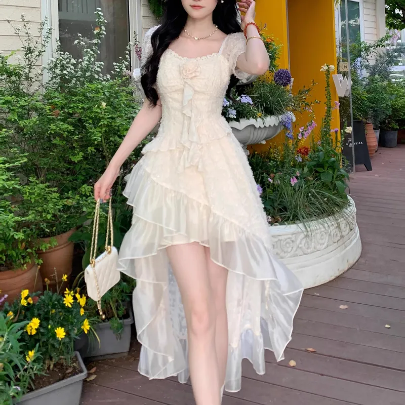 Mu Xiao Xin Short Sleeved Dress Women's-11