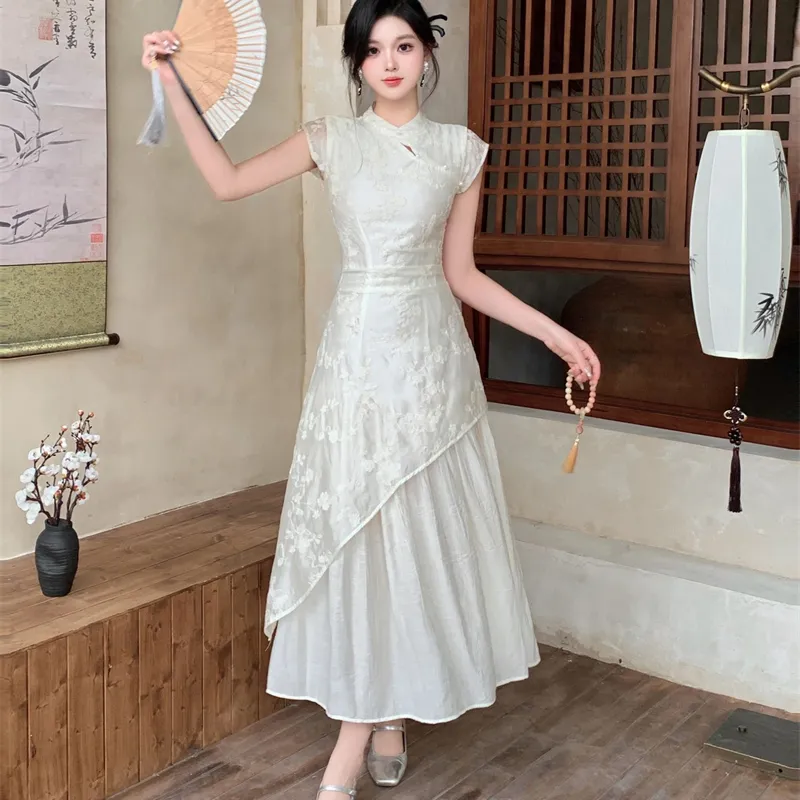 Mu Xiao Xin Short Sleeved Dress Women's-6