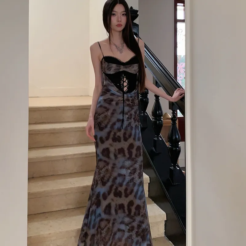 Mu Xiao Xin Slip Dresses Women's Blue-5