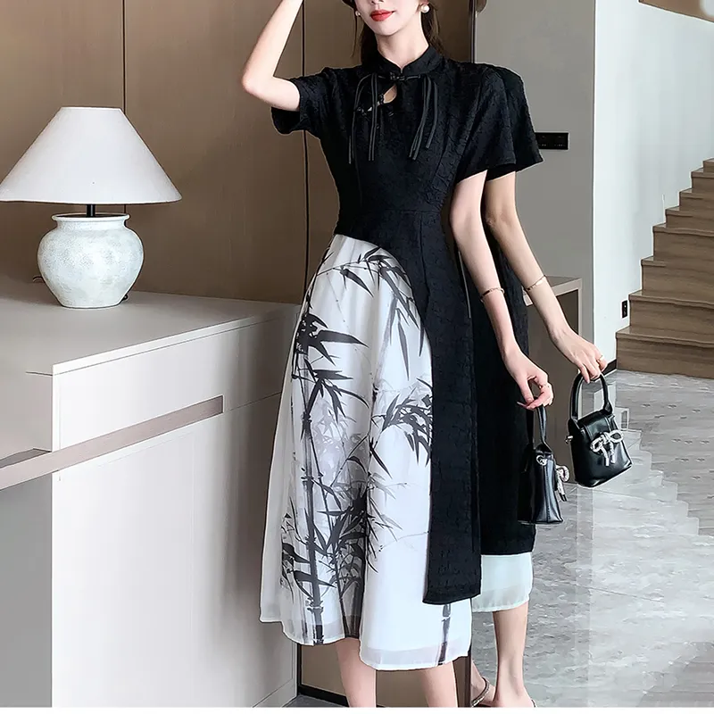 Mu Xiao Xin Short Sleeved Dress Women's-3