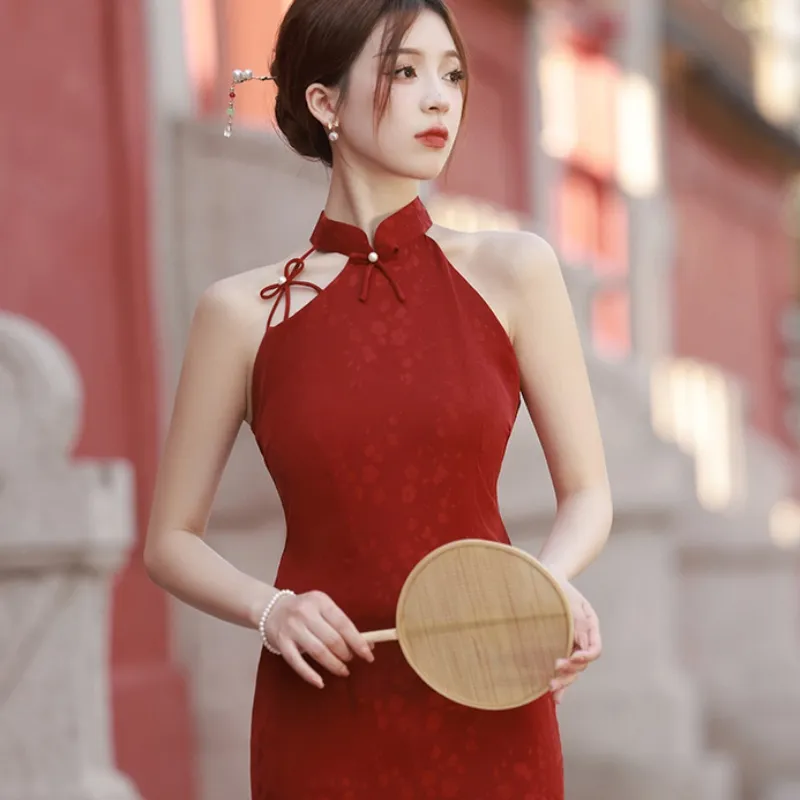 Mu Xiao Xin Cheongsam Women's Red-2