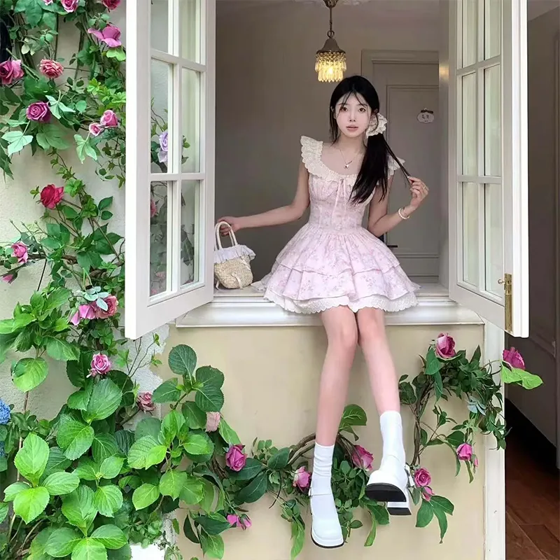 Mu Xiao Xin Short Sleeved Dress Women's-2
