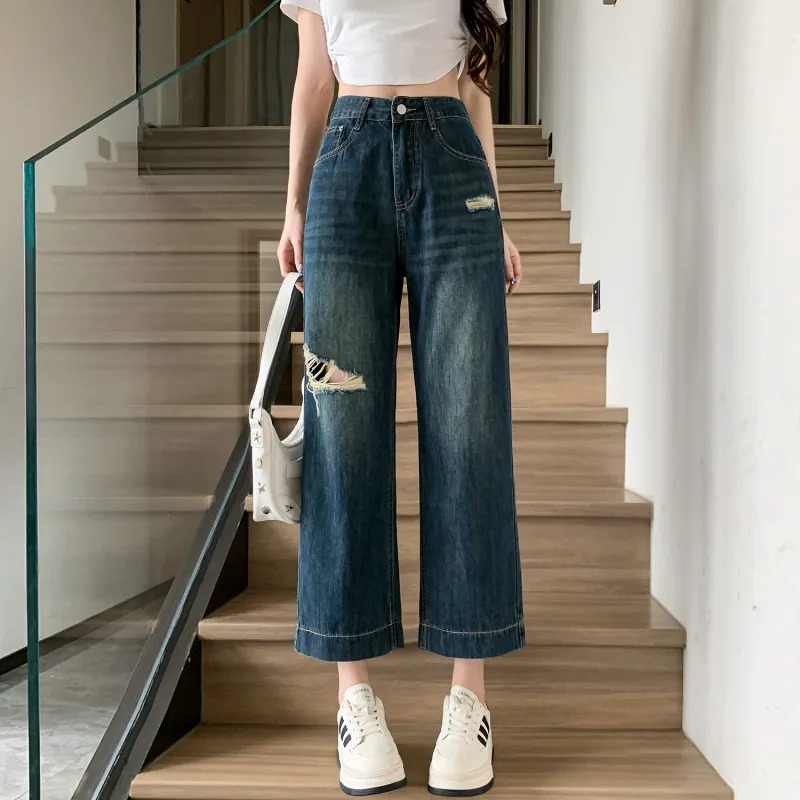 Mu Xiao Xin Jeans Women's Blue-2