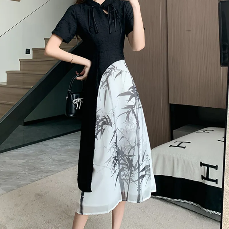 Mu Xiao Xin Short Sleeved Dress Women's-6