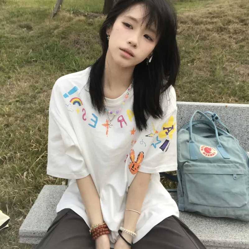 Mu Xiao Xin Drop Shoulder Sleeve T Shirt Unisex-7