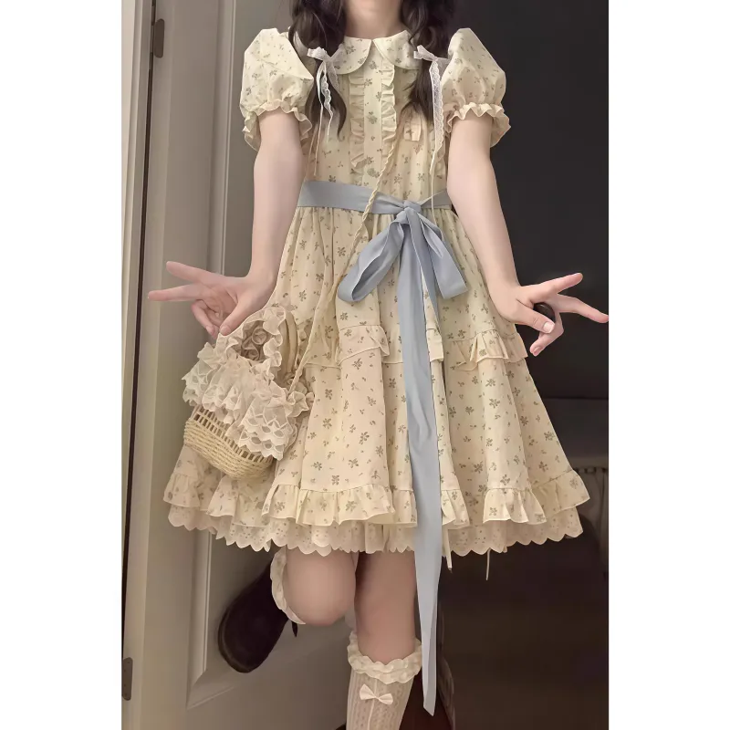 Mu Xiao Xin Short Sleeved Dress Women's-7