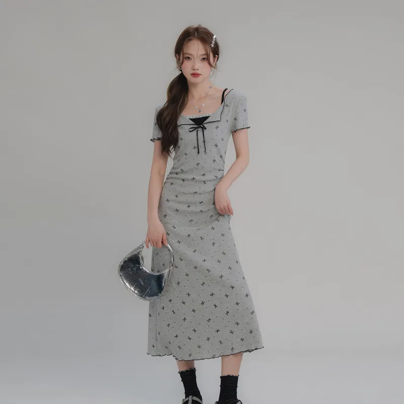 Mu Xiao Xin Short Sleeved Dress Women's-11