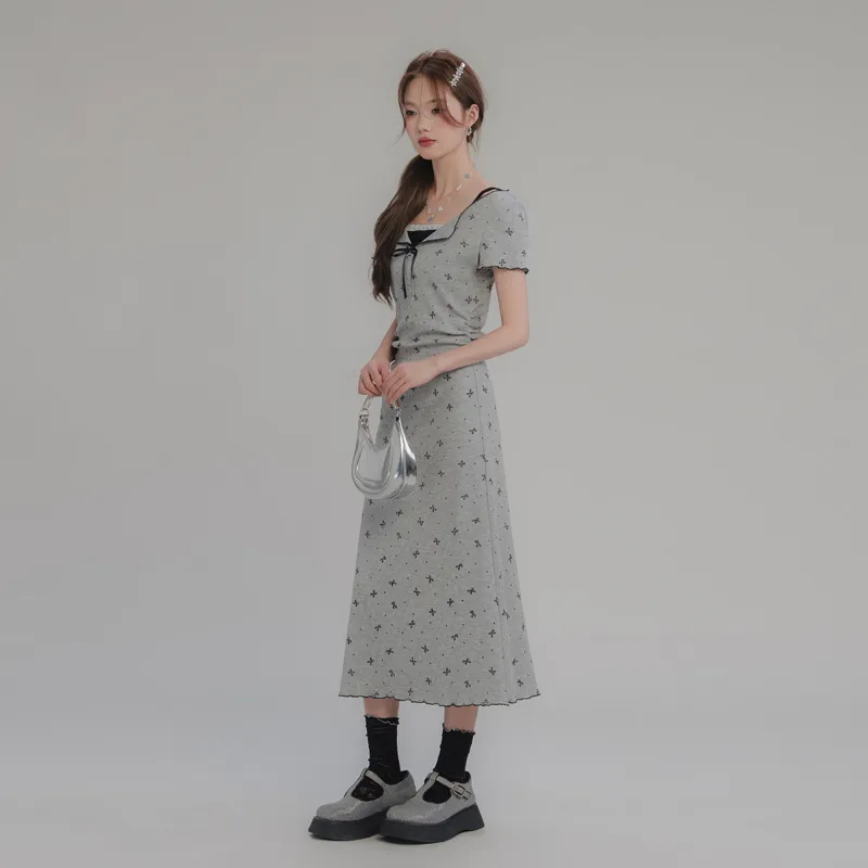 Mu Xiao Xin Short Sleeved Dress Women's-12