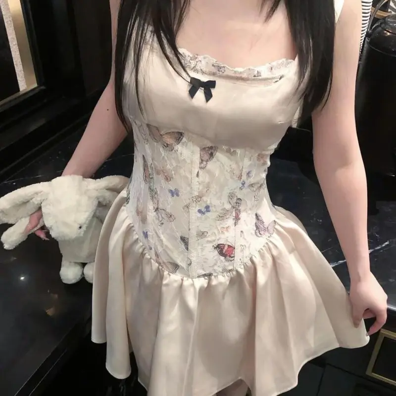 Mu Xiao Xin Slip Dresses Women's Champagne-5