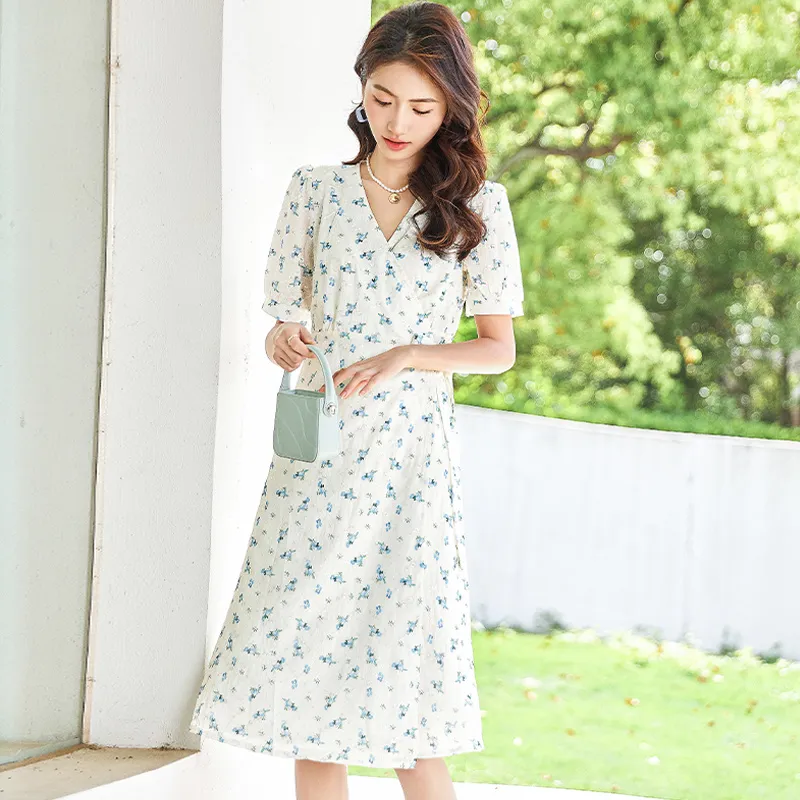 Mu Xiao Xin Short Sleeved Dress Women's-2