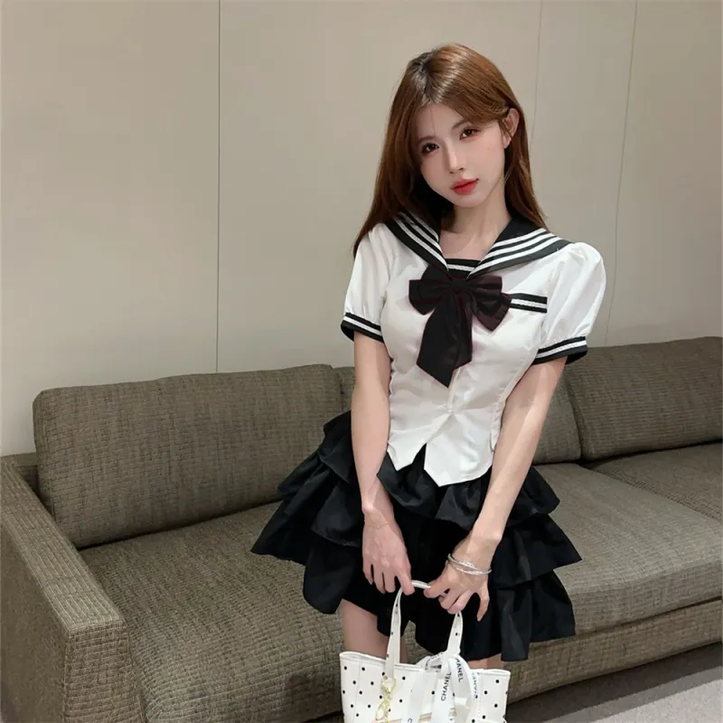 Mu Xiao Xin Two Piece Skirt Sets Women's-3