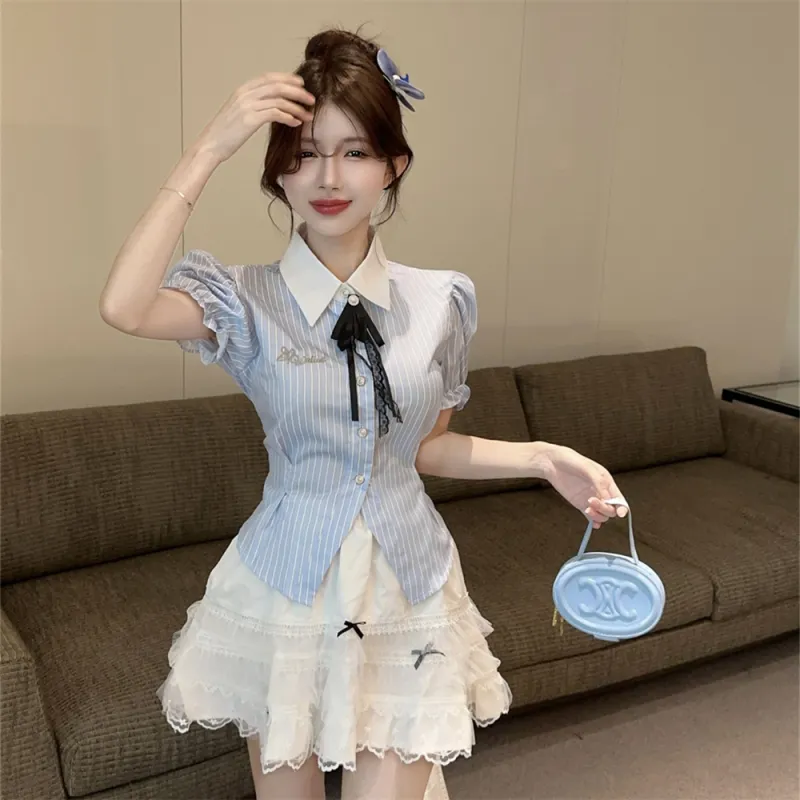 Mu Xiao Xin Two Piece Skirt Sets Women's-2