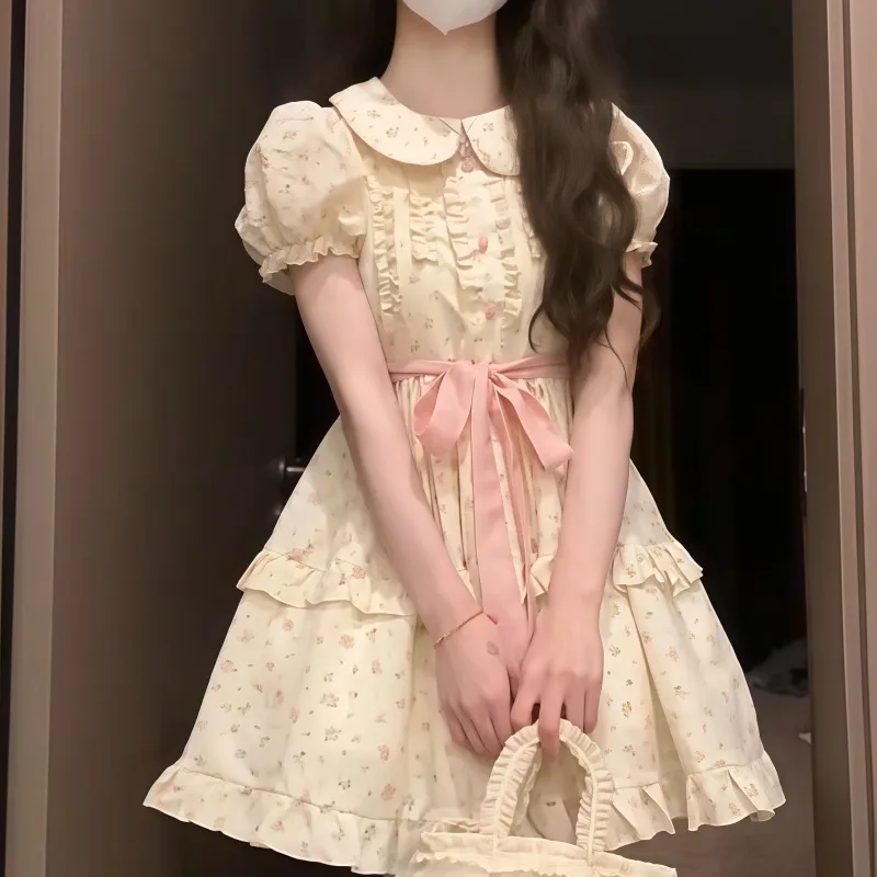 Mu Xiao Xin Short Sleeved Dress Women's-4