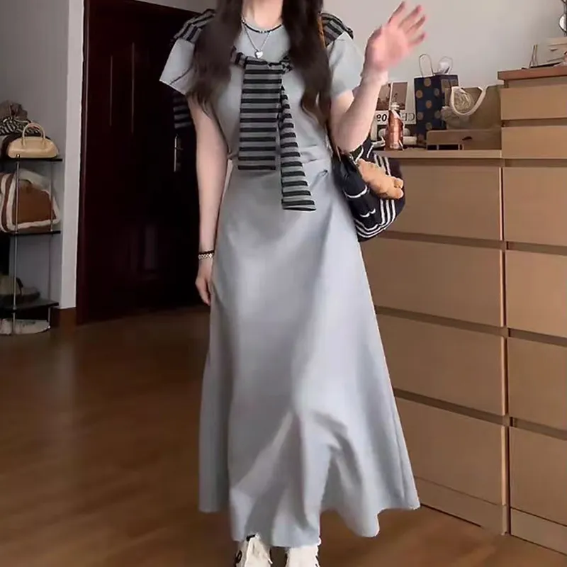 Mu Xiao Xin Short Sleeved Dress Women's-8