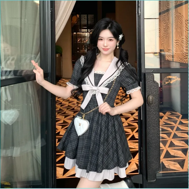 Mu Xiao Xin Short Sleeved Dress Women's-3