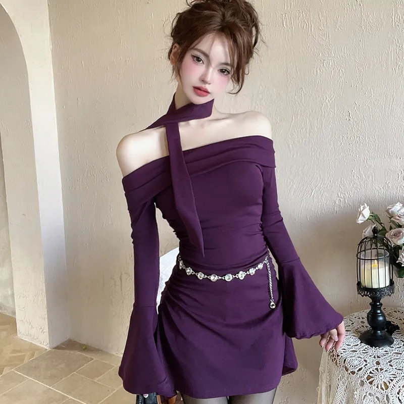 Mu Xiao Xin Long Sleeved Dresses Women's-8
