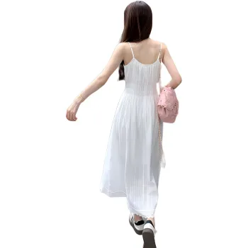 Mu Xiao Xin Slip Dresses Women's White