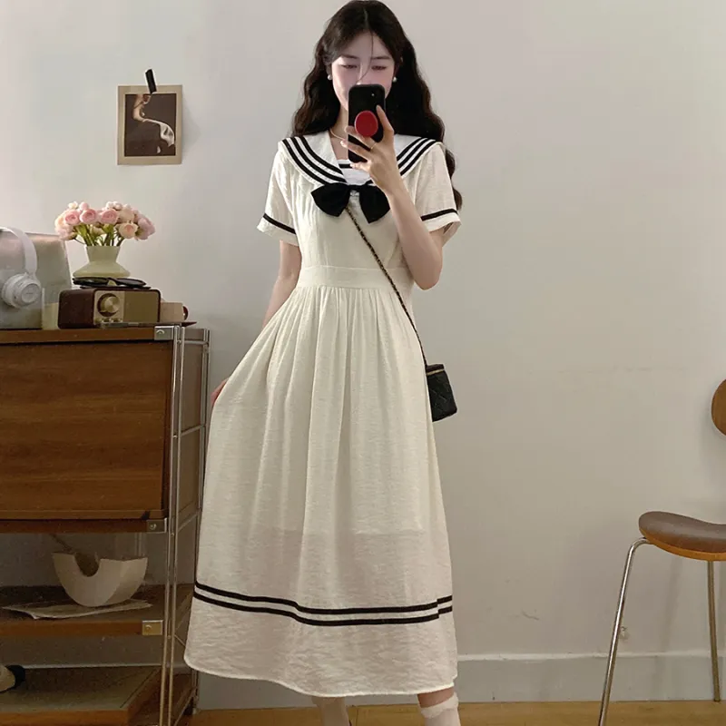 Mu Xiao Xin Short Sleeved Dress Women's-2