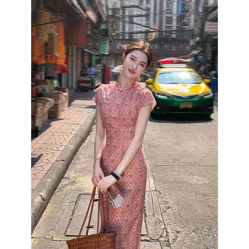 Mu Xiao Xin Cheongsams Women's Pink-4