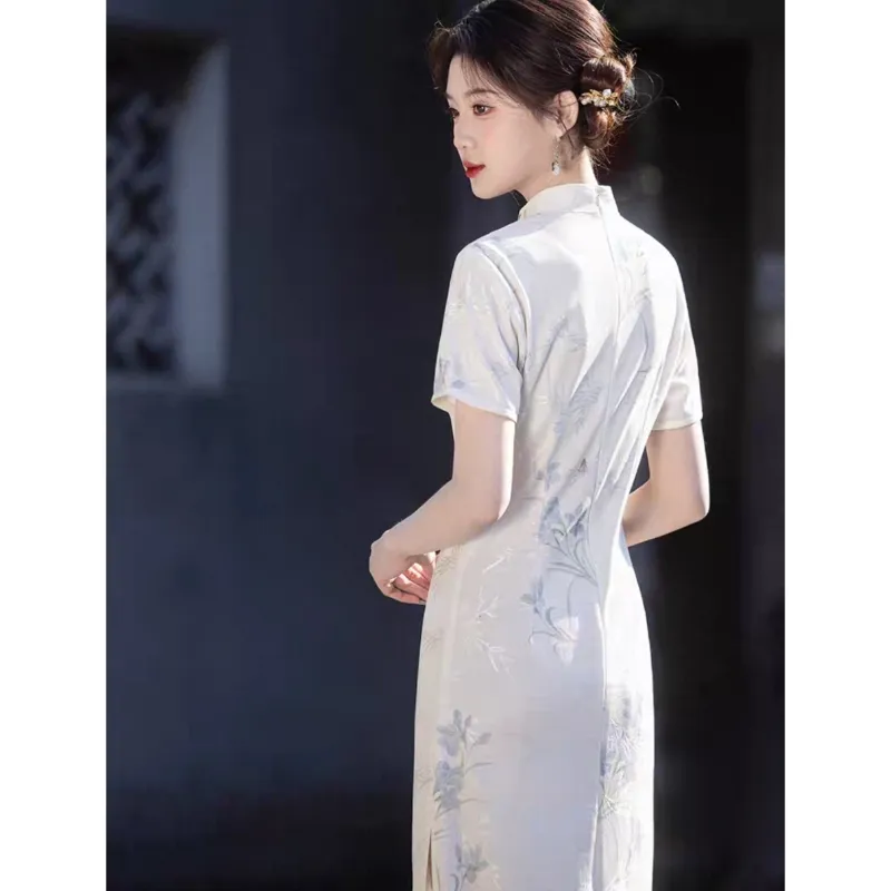 Mu Xiao Xin Cheongsams Women's White-0