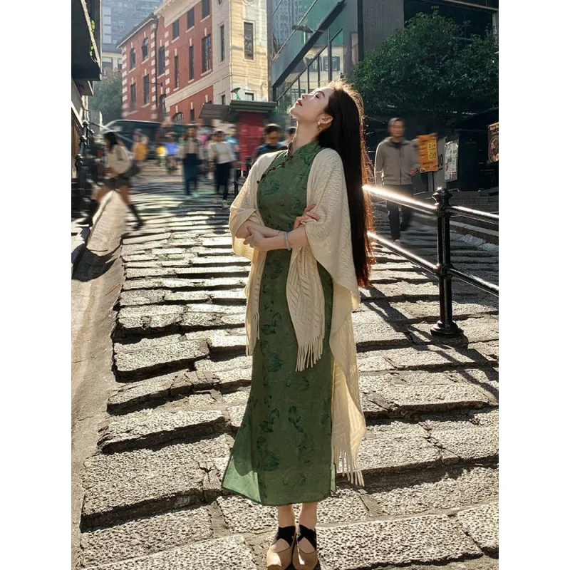 Mu Xiao Xin Cheongsams Women's Green-4