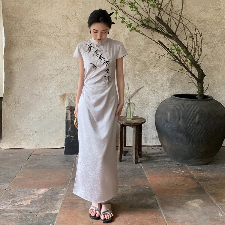 Mu Xiao Xin Short Sleeved Dress Women's-2