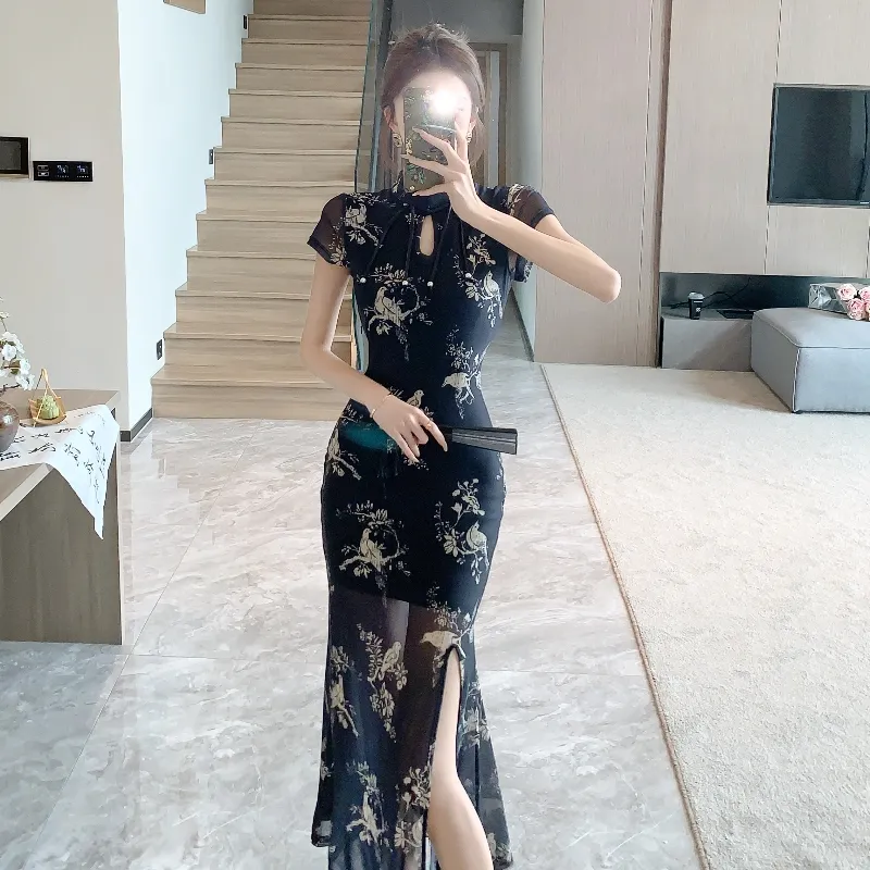Mu Xiao Xin Short Sleeved Dress Women's-3