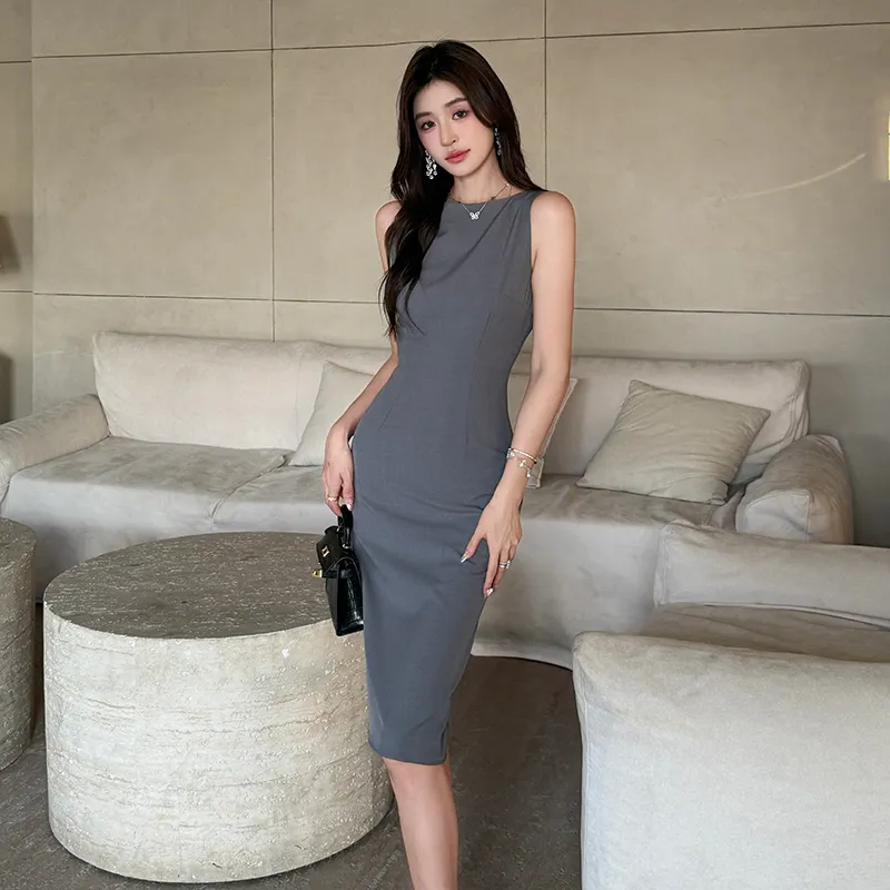 Mu Xiao Xin Sleeveless Dress Women's-5