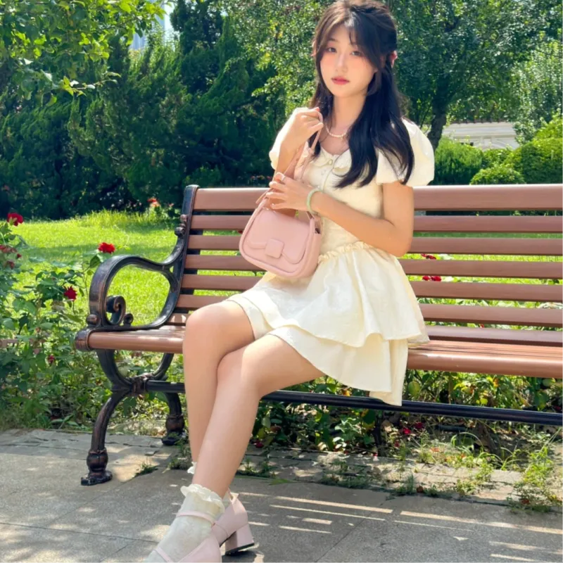 Mu Xiao Xin Short Sleeved Dress Women's-10