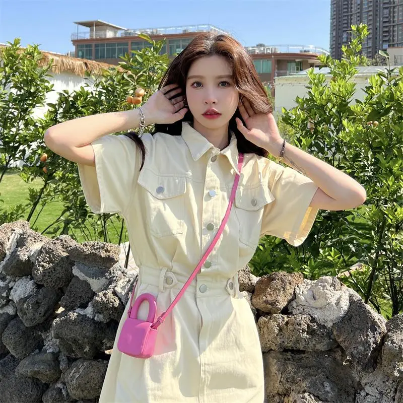 Mu Xiao Xin Short Sleeved Dress Women's-2