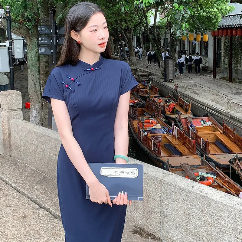Mu Xiao Xin Short Sleeved Dress Women's-4