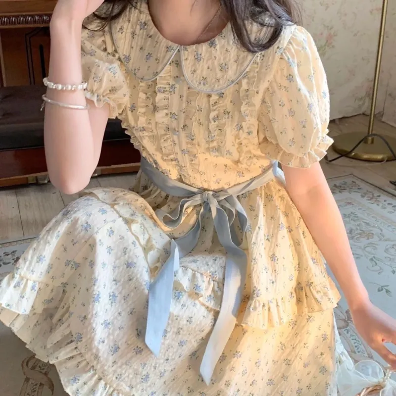 Mu Xiao Xin Short Sleeved Dress Women's-4