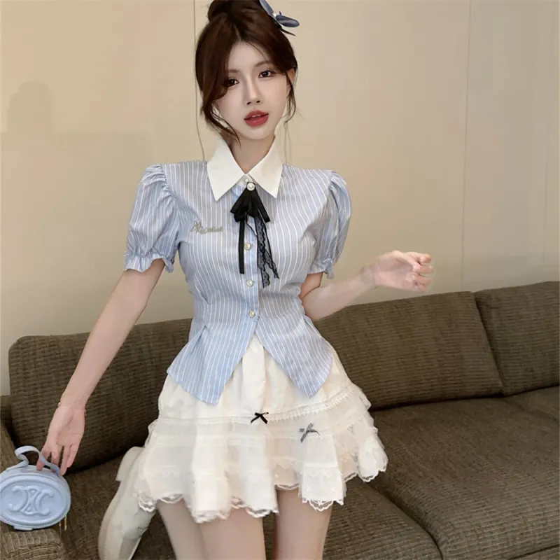 Mu Xiao Xin Two Piece Skirt Sets Women's-4