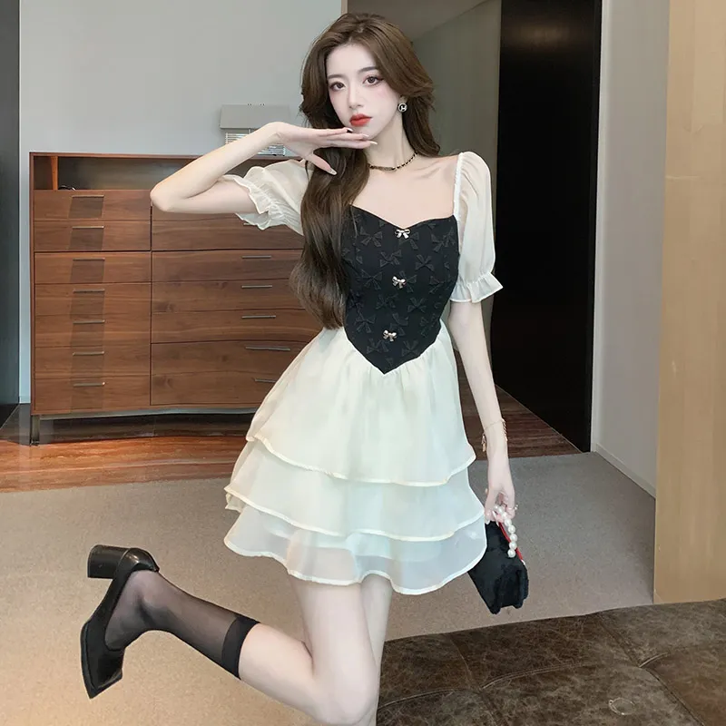 Mu Xiao Xin Short Sleeved Dress Women's-2