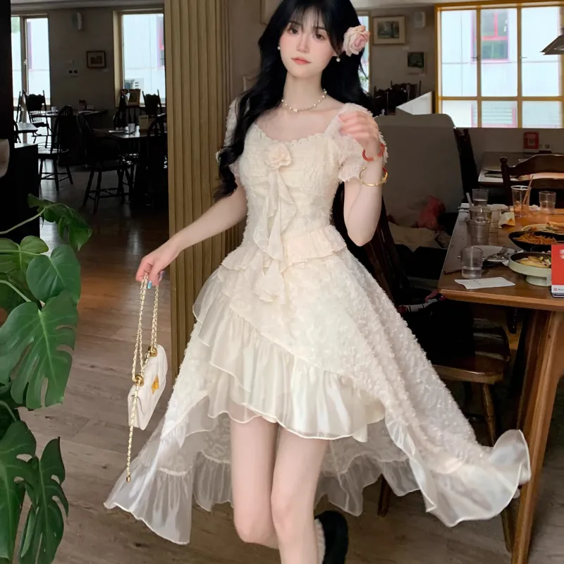 Mu Xiao Xin Short Sleeved Dress Women's-8