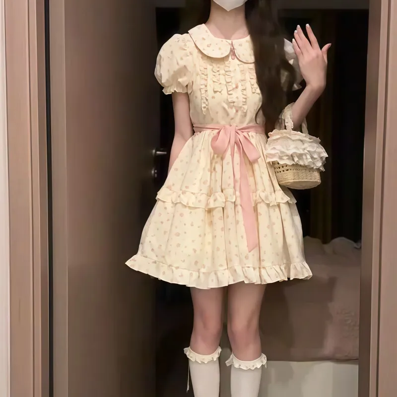 Mu Xiao Xin Short Sleeved Dress Women's-2