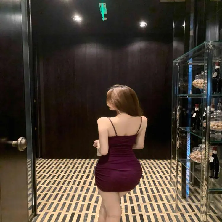 Mu Xiao Xin Slip Dresses Women's Purple-1