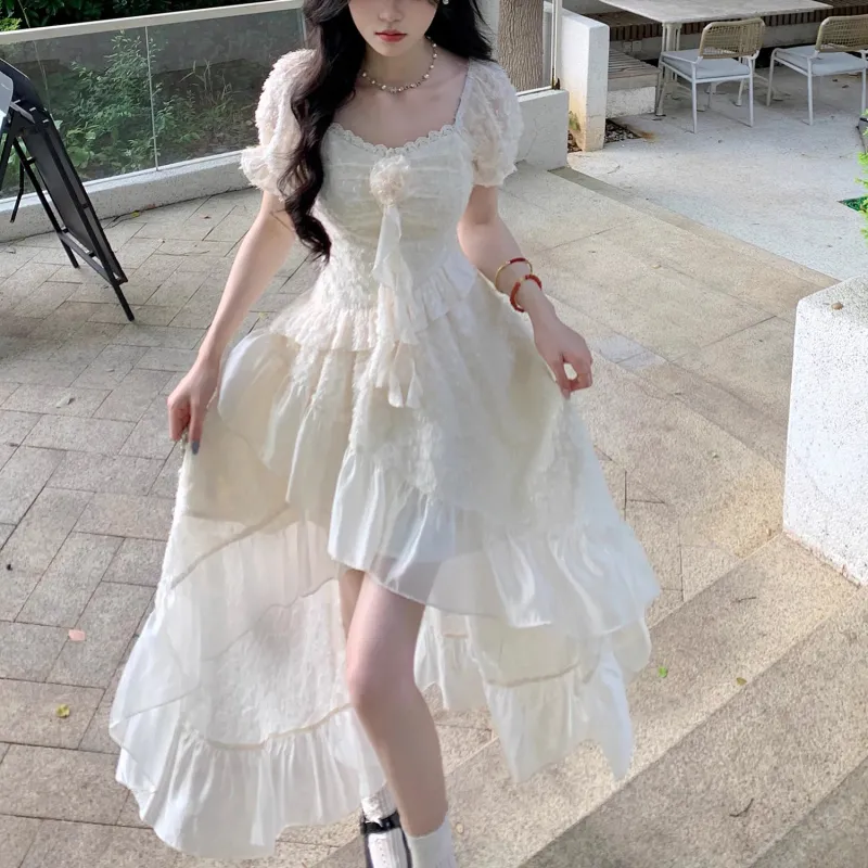 Mu Xiao Xin Short Sleeved Dress Women's-9