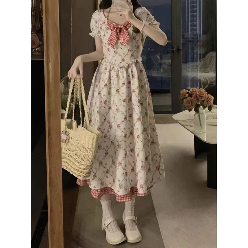 Mu Xiao Xin Short Sleeved Dress Women's-7