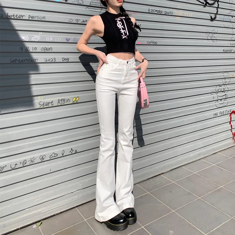 Mu Xiao Xin Jeans Women's White-2