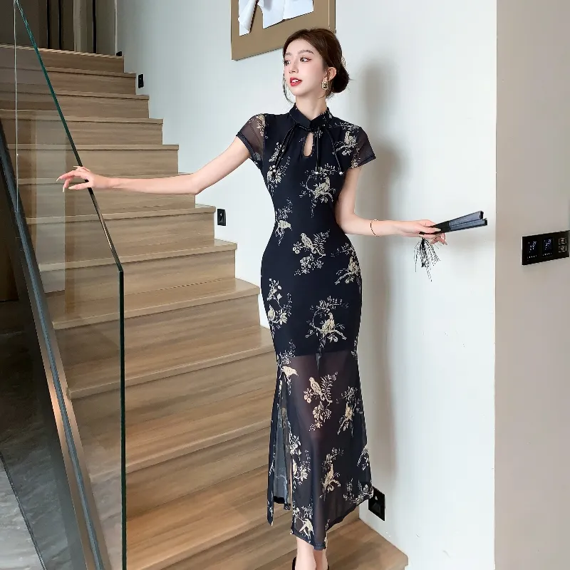 Mu Xiao Xin Short Sleeved Dress Women's-2